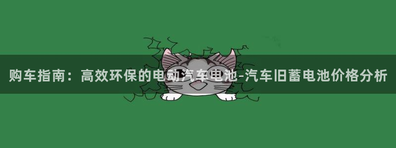 优发国际首页：购车指南：高效环保的电动汽车电池-汽车旧蓄电池价格分析