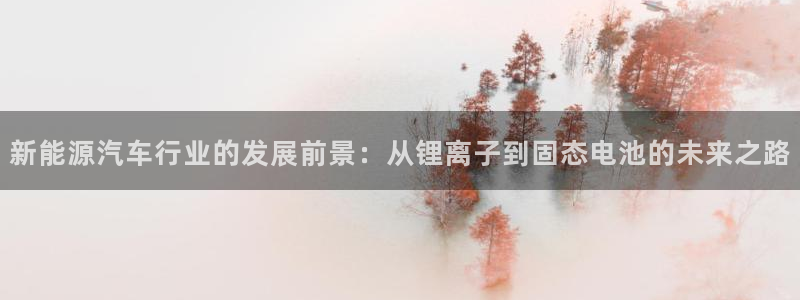 优发国际平台u8是什么软件：新能源汽车行业的发展前景：从锂离子到固态电池的未来之路